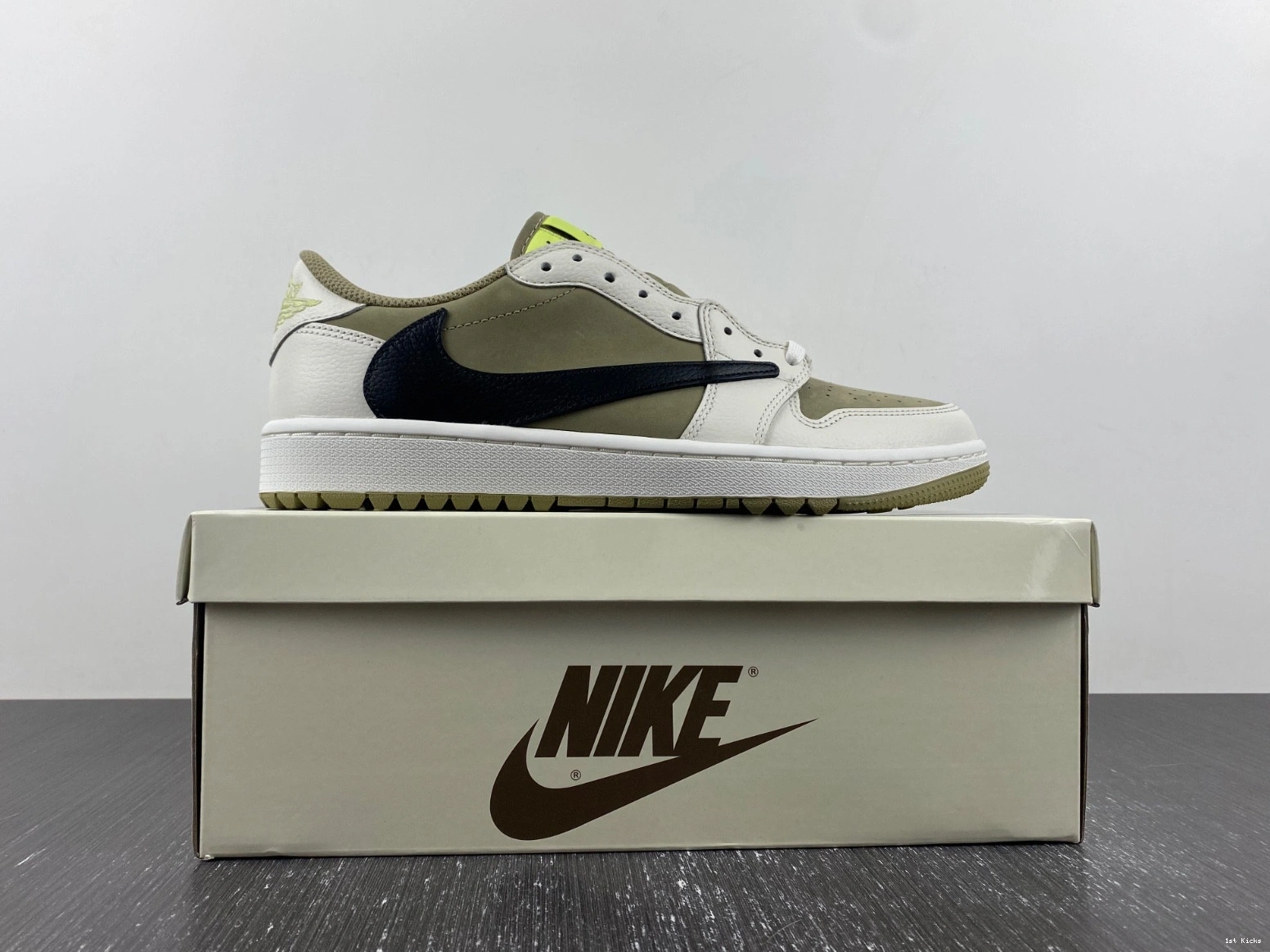 Retro 1 Neutral Golf Jordan FZ3124-200 Olive Low Scott Travis 0423